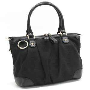 Gucci Sukey Handbag GG Canvas Black